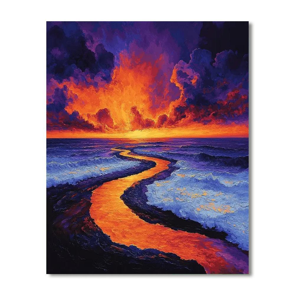 Michelangelo Inspired Vibrant Horizons  Painting By Numbers Kit