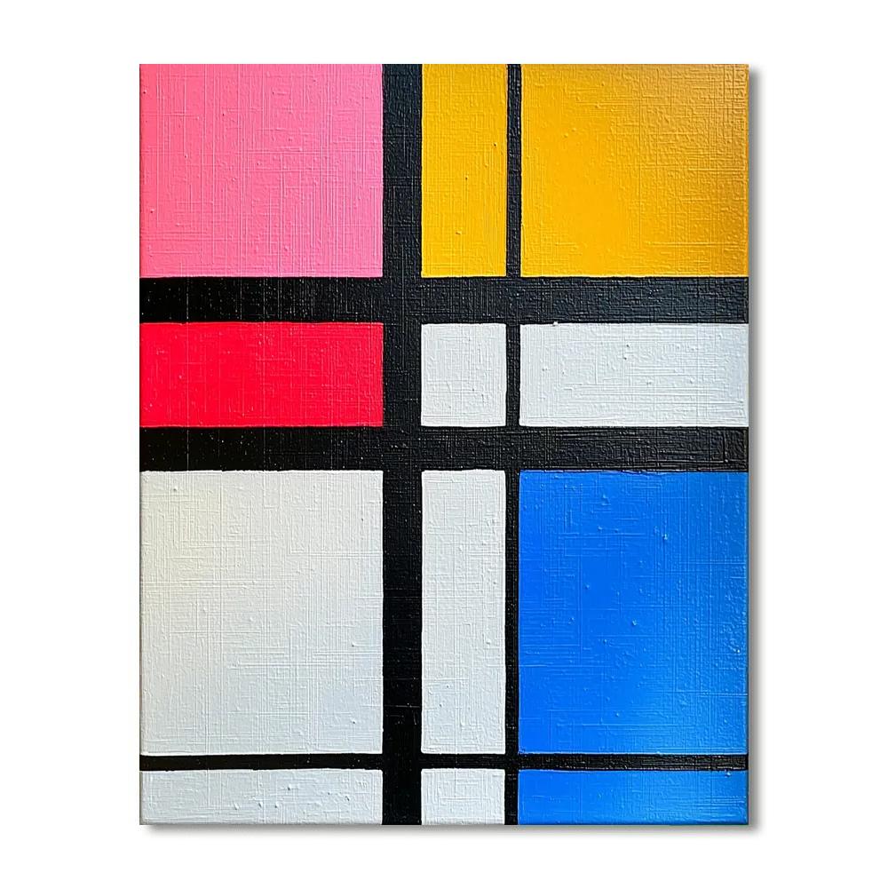 Kazimir Malevich Inspired Vibrant Minimalism  Painting Number Kit