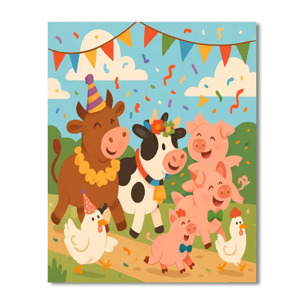 Farmyard Friends Parade Painting By Numbers Kit