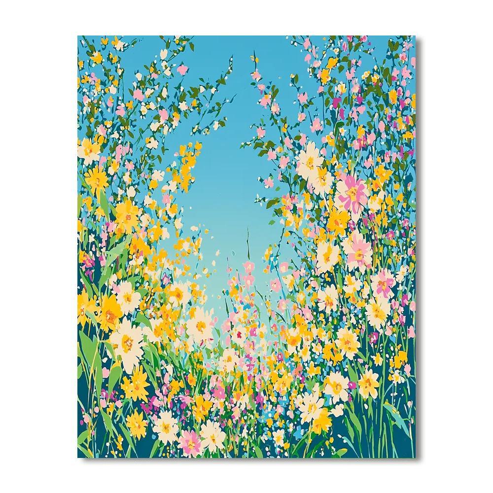 Hiroshige Inspired Dreams Of A Spring Meadow  Painting Number Kit