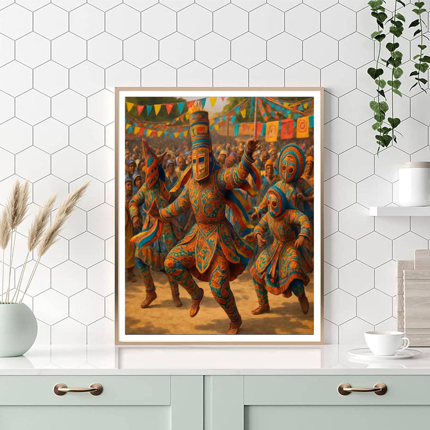 Gelede Festival - Nigeria Paint By Numbers Art