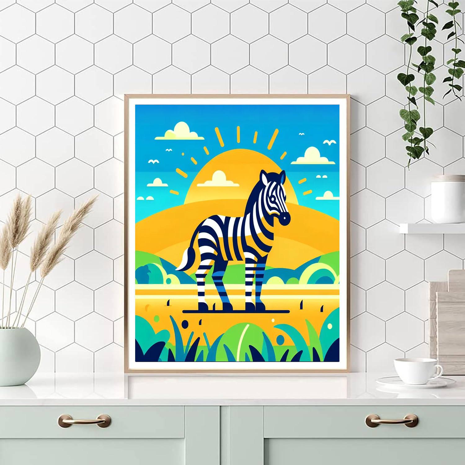 Artistic Zebra Stripes Paint By Number