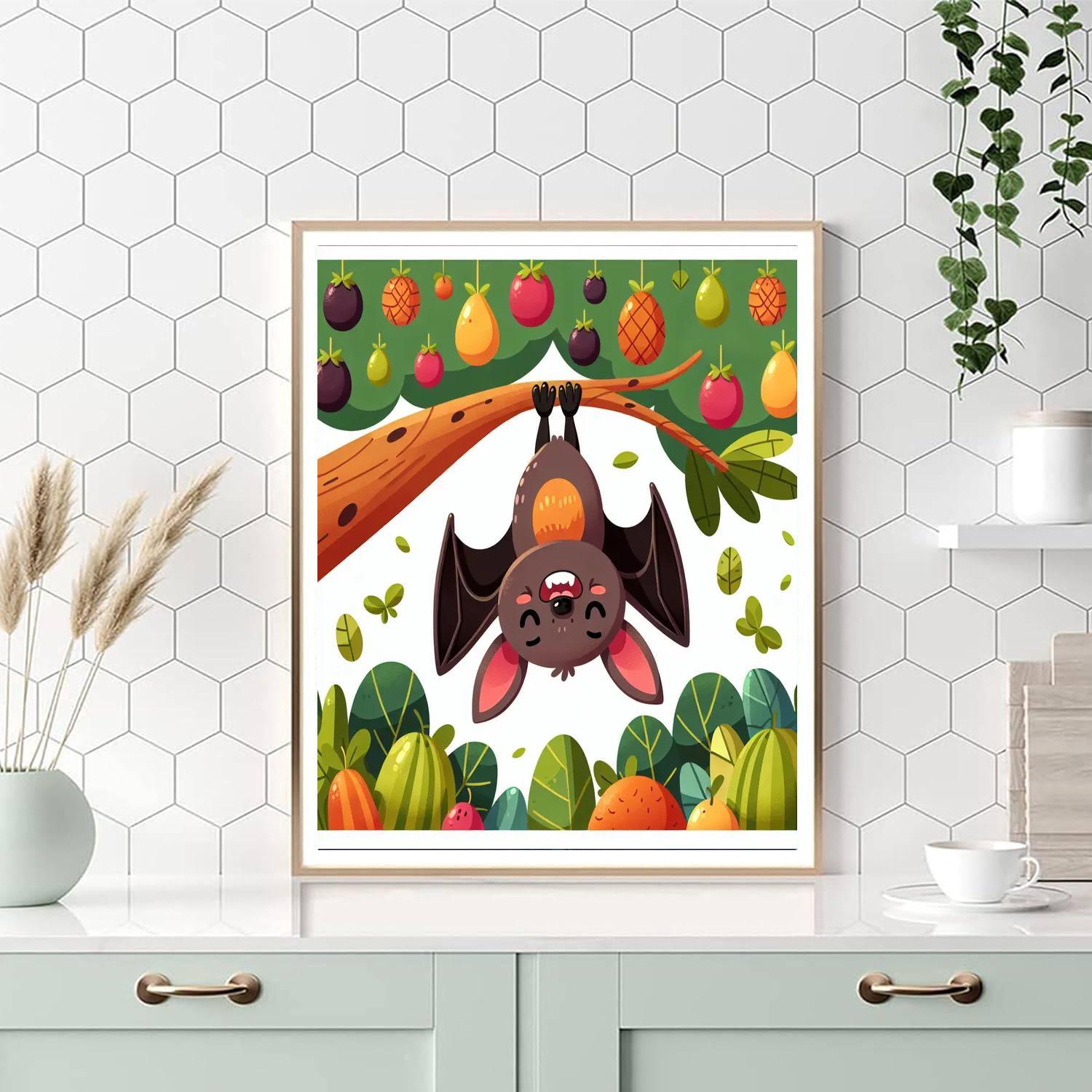 Joyful Fruit Bat DIY Paint By Numbers