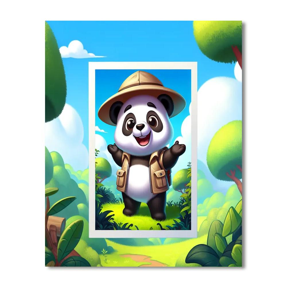 Daring Explorer Panda Painting Number Kit