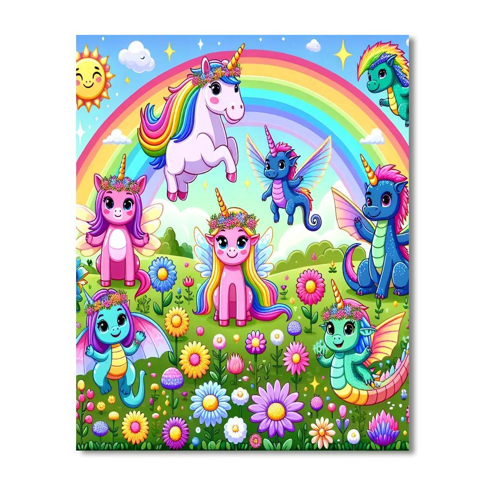 Adventures With Fantasy Creatures Paint By Color