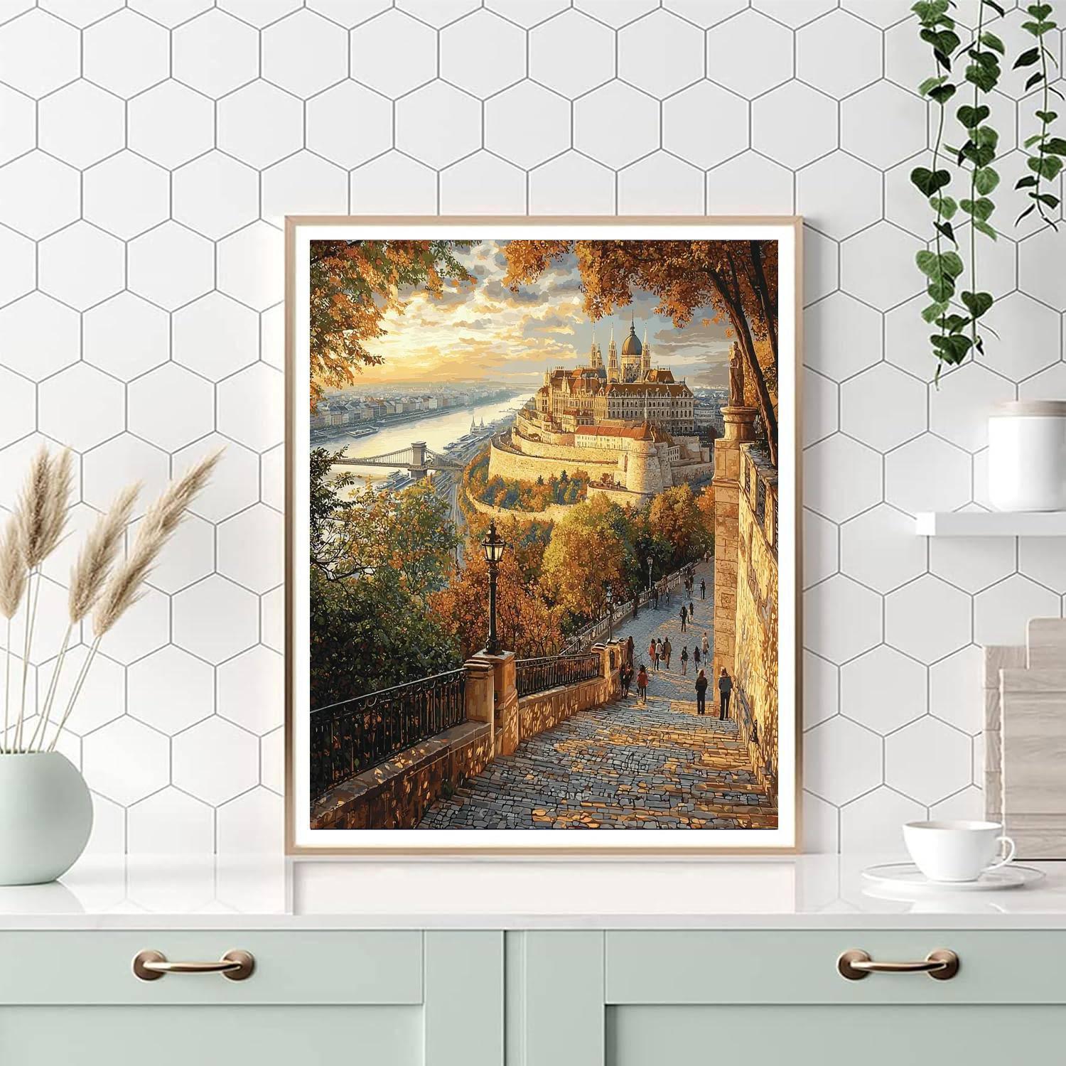 The Buda Castle District Painting Number Kit