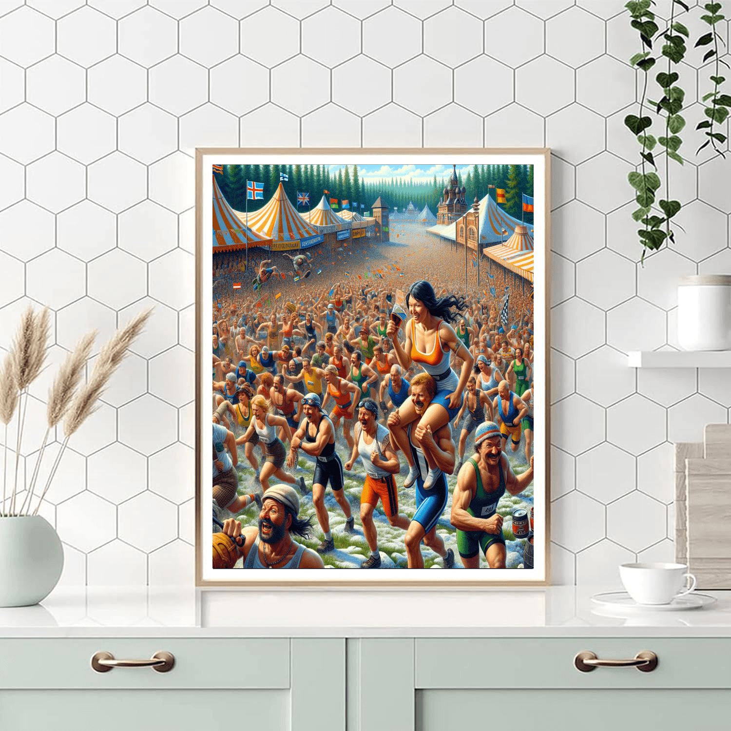 Wife Carrying World Championship Painting By Numbers Kit