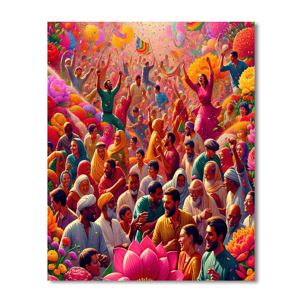 Vivid Flower Festival DIY Paint By Numbers