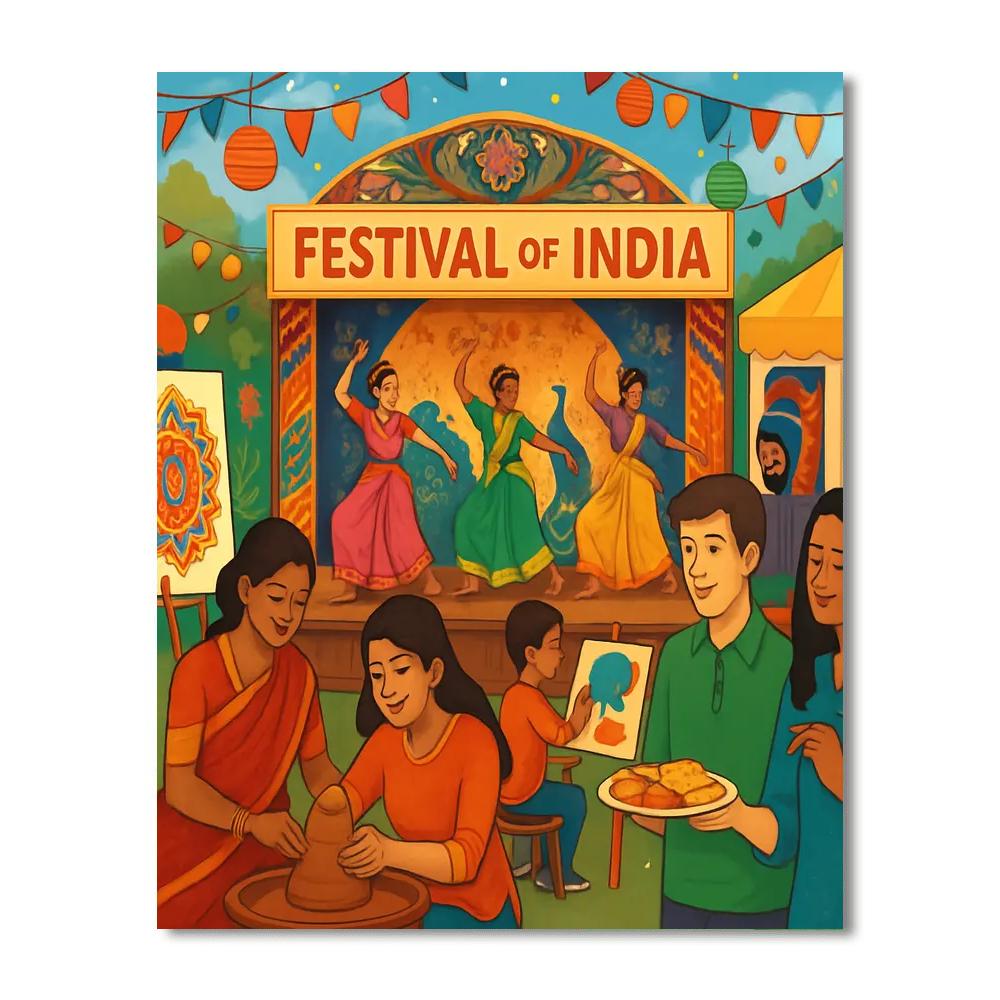 Festival Of India Numbered Painting Kits