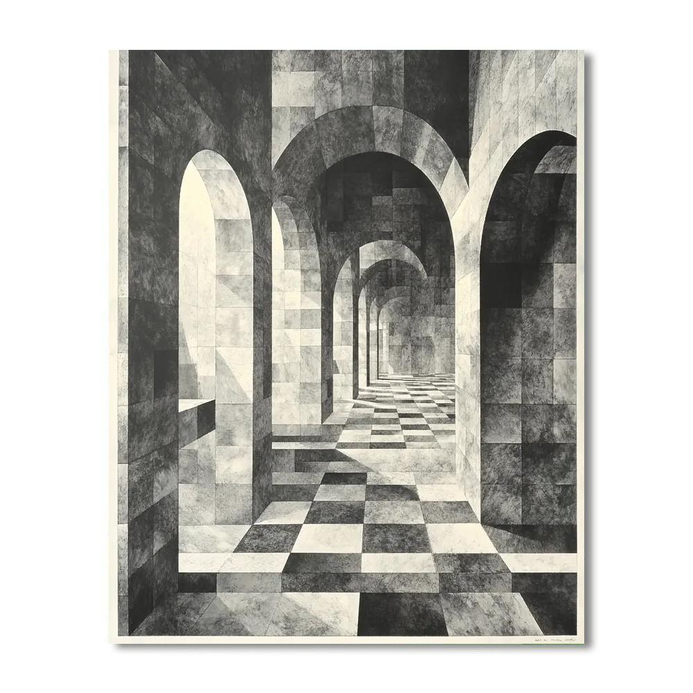 M.C. Escher Inspired Cubic Illusions  Paint By Numbers Kits