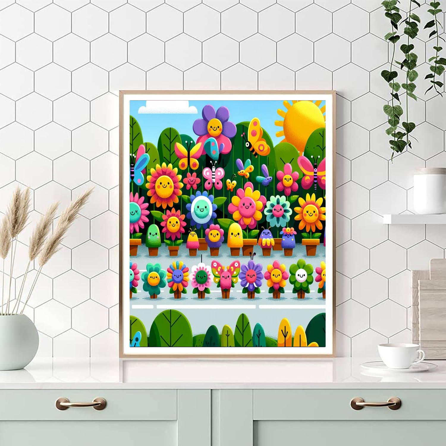 Colorful Garden Parade Paint By Numbers