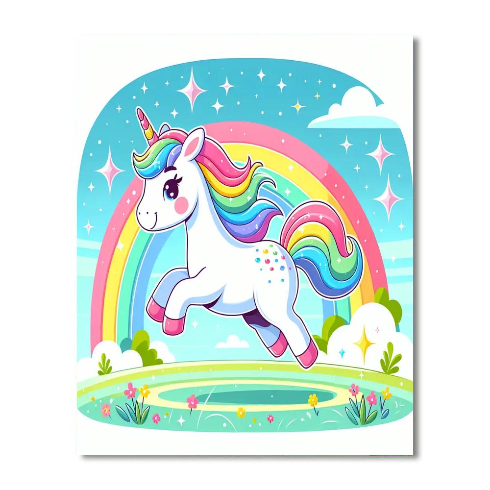 Giggles And Glitters Unicorn Number Painting