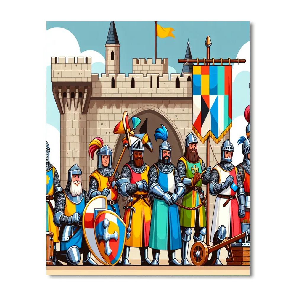 Castle Siege And Conquer Number Painting