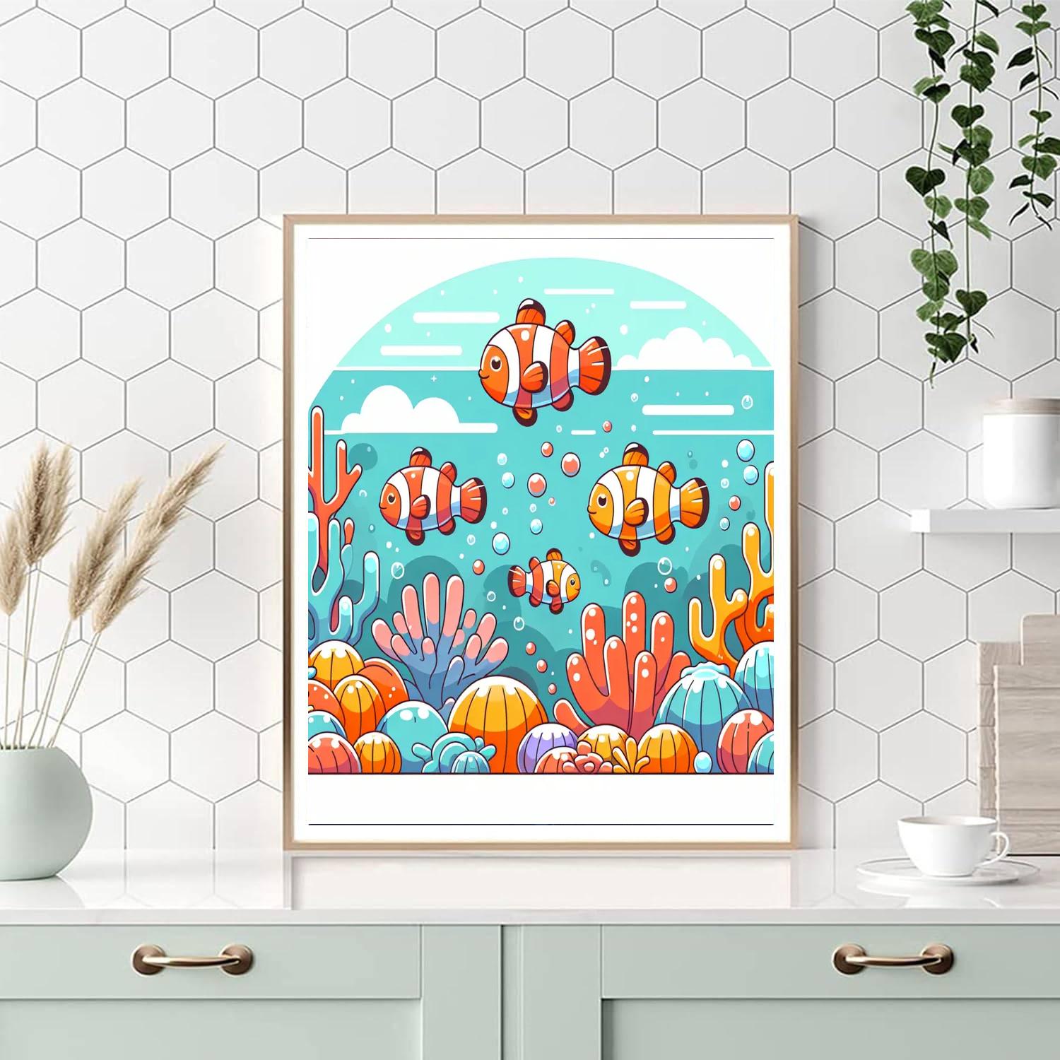 Clever Clownfish Numbered Painting Kits