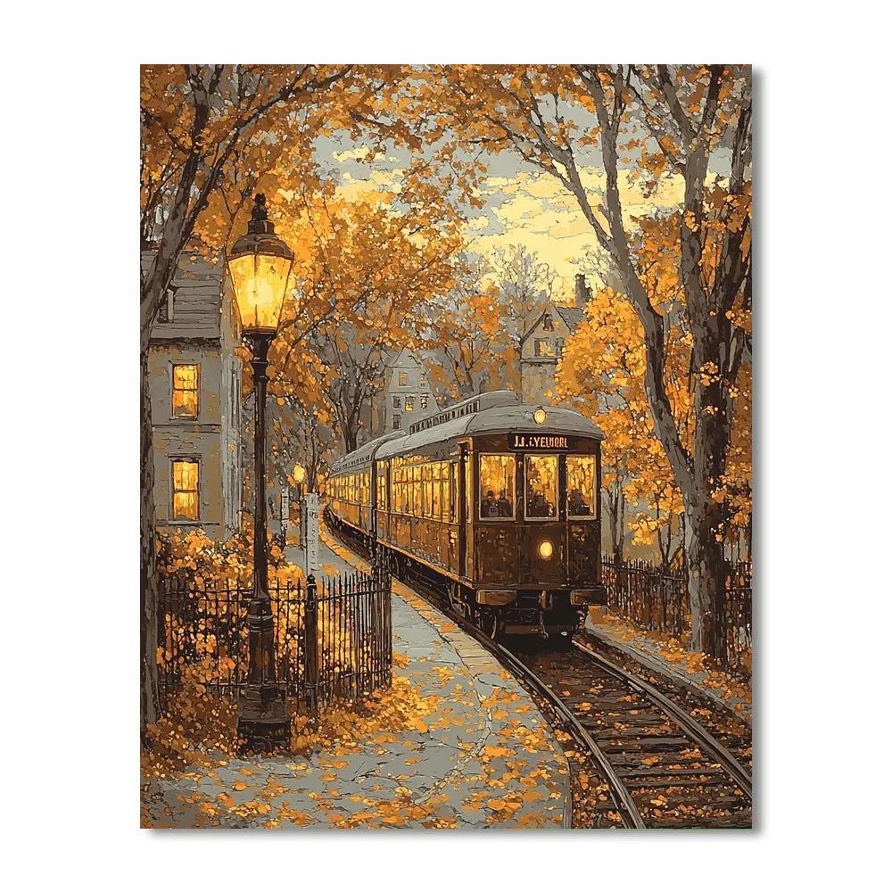 J.C. Leyendecker Inspired Nostalgic Vintage Railway  Paint By Numbers Kits