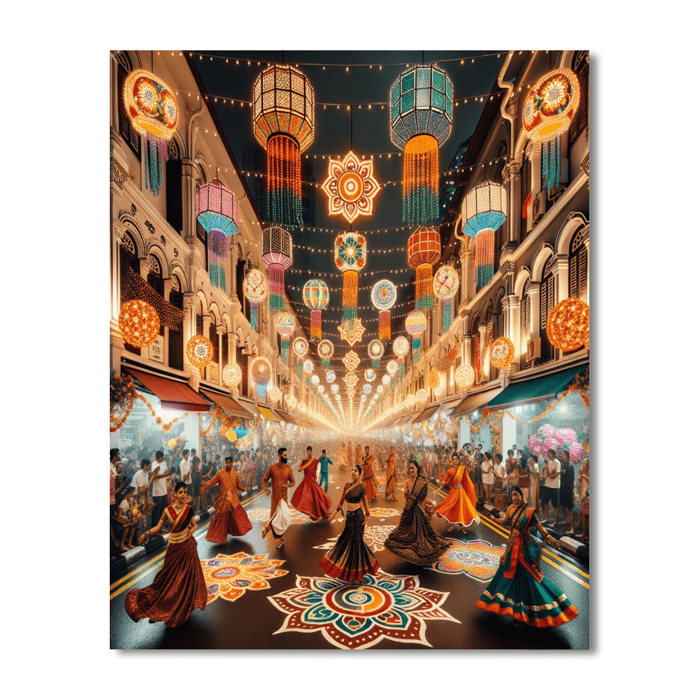 Diwali Festival Of Lights - Singapore Paint By Number