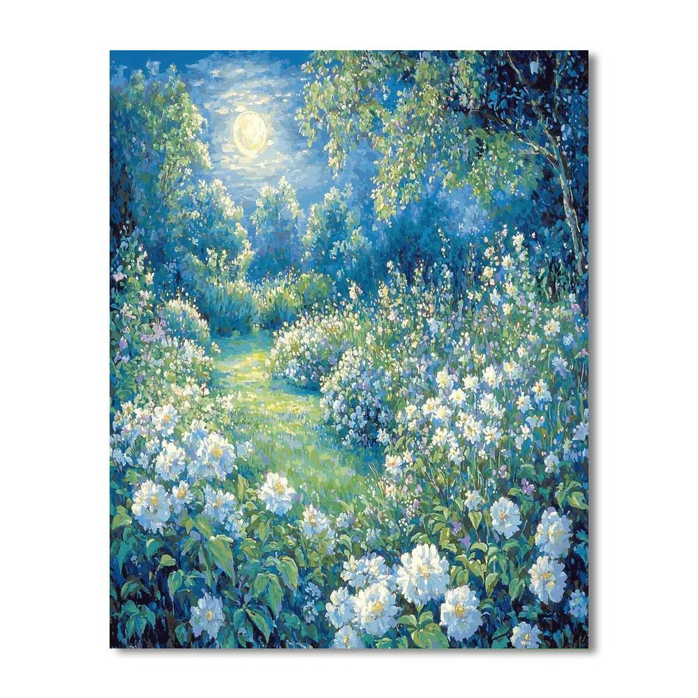 Claude Monet Inspired Moonlit Gardens  Painting By Numbers Kit