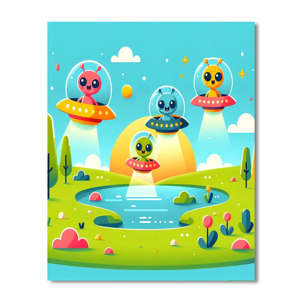 Alien Invasion Number Painting