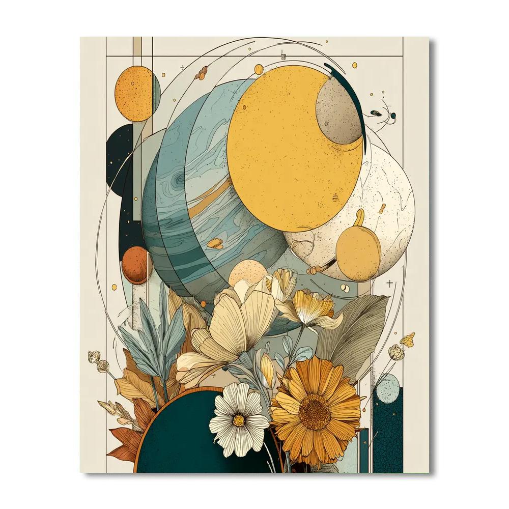 Michelangelo Inspired Michelangelo's Cosmic Creation  Paint By Number