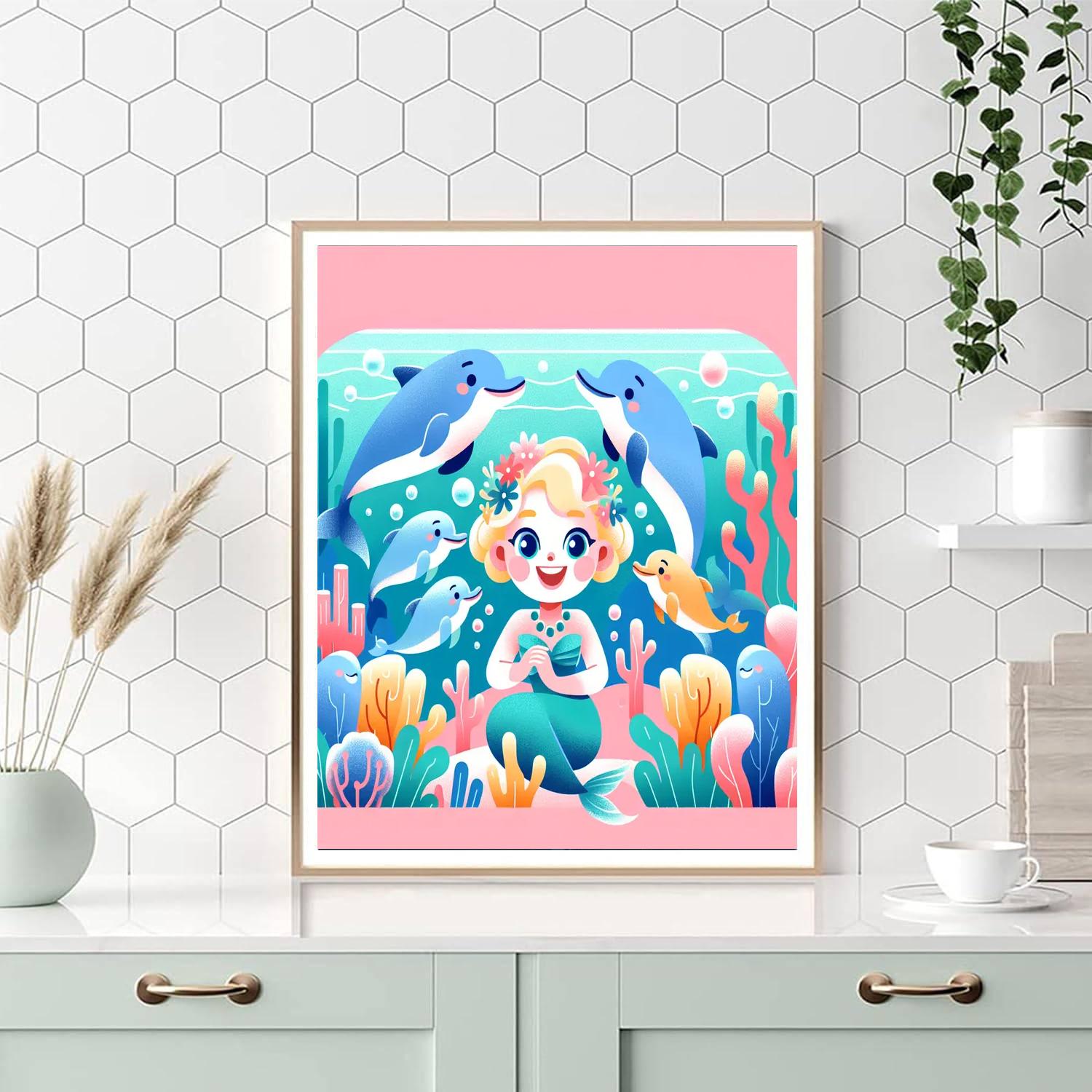 Undersea Mermaid Party Paint By Color