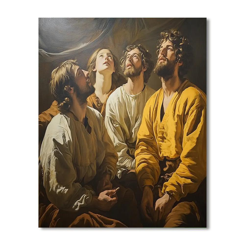 Caravaggio Inspired Light's Embrace  Paint By Numbers Kits