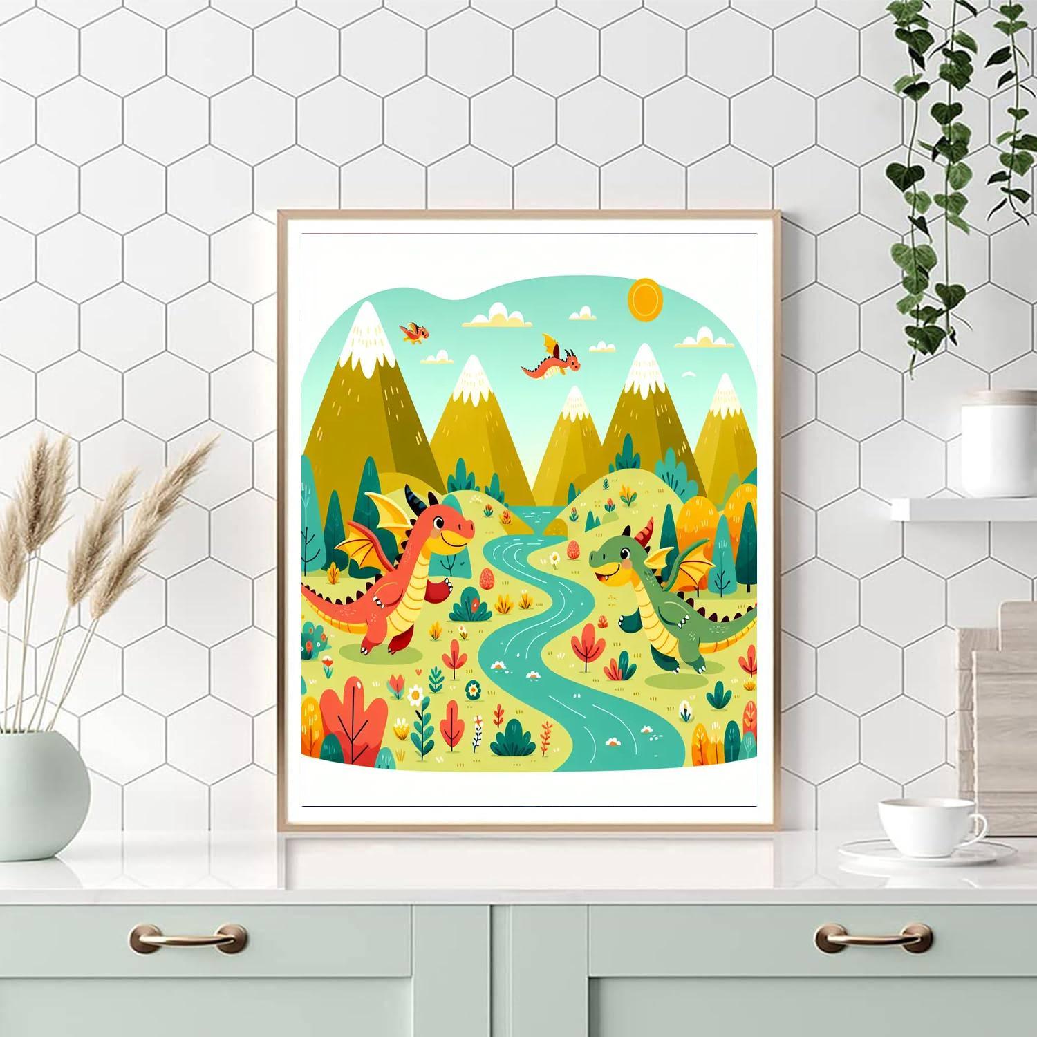 Whimsical Dragon Valley Paint By Numbers Kits