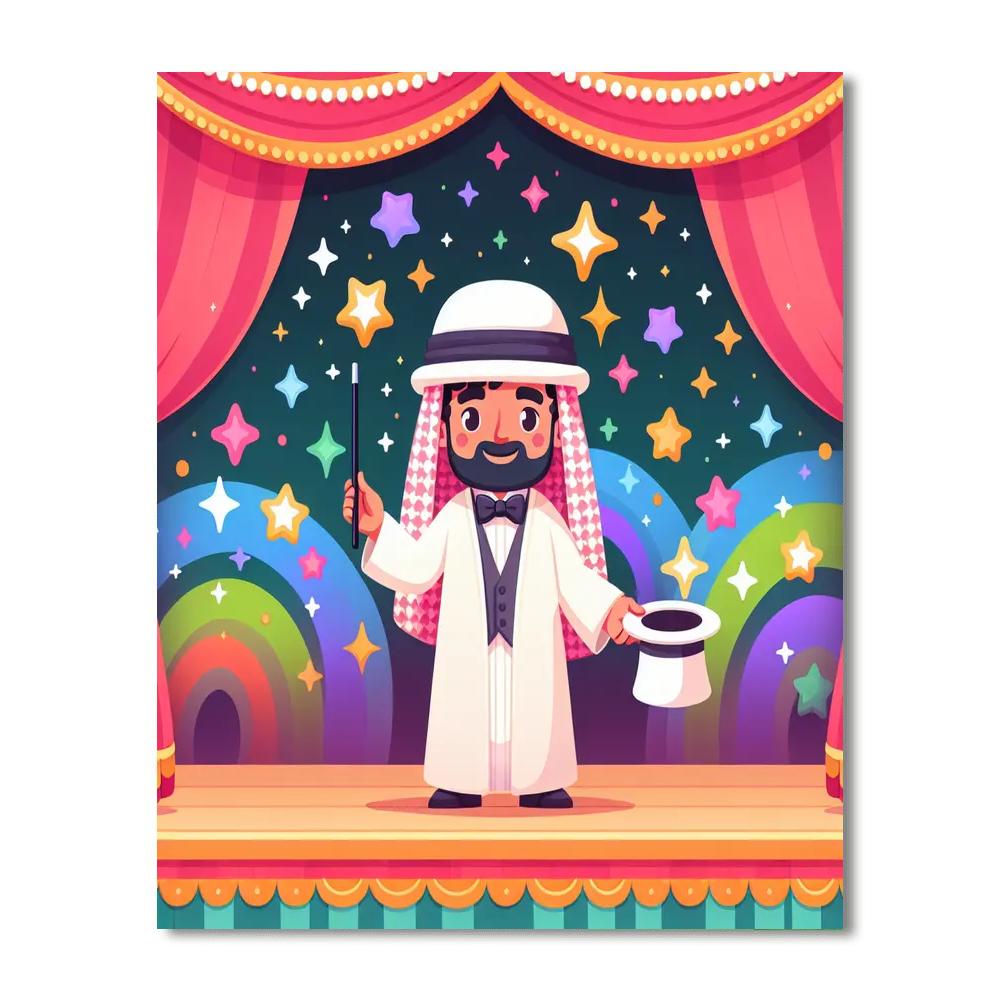 Magician's Mysterious Show Painting Number Kit