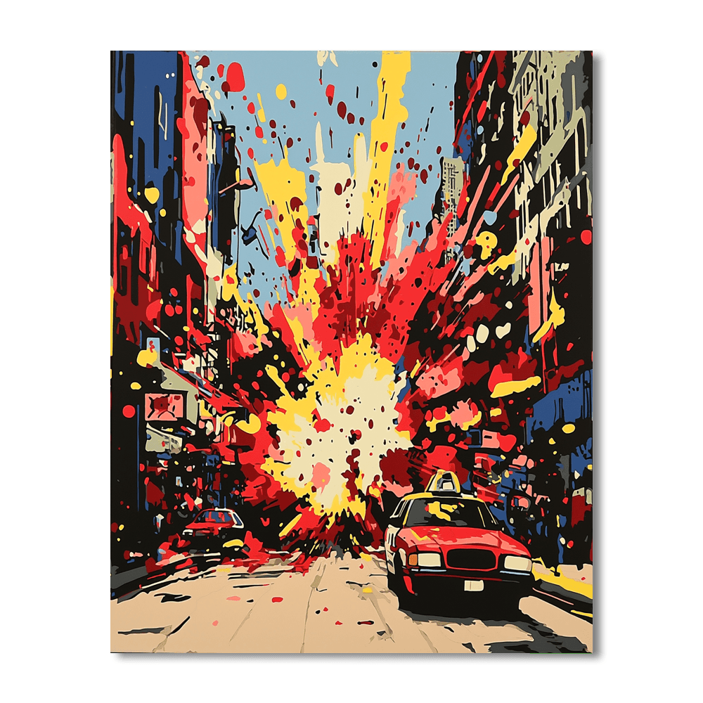 Warhol Inspired Pop Art Urban Explosion - DIY Painting By Numbers Kit