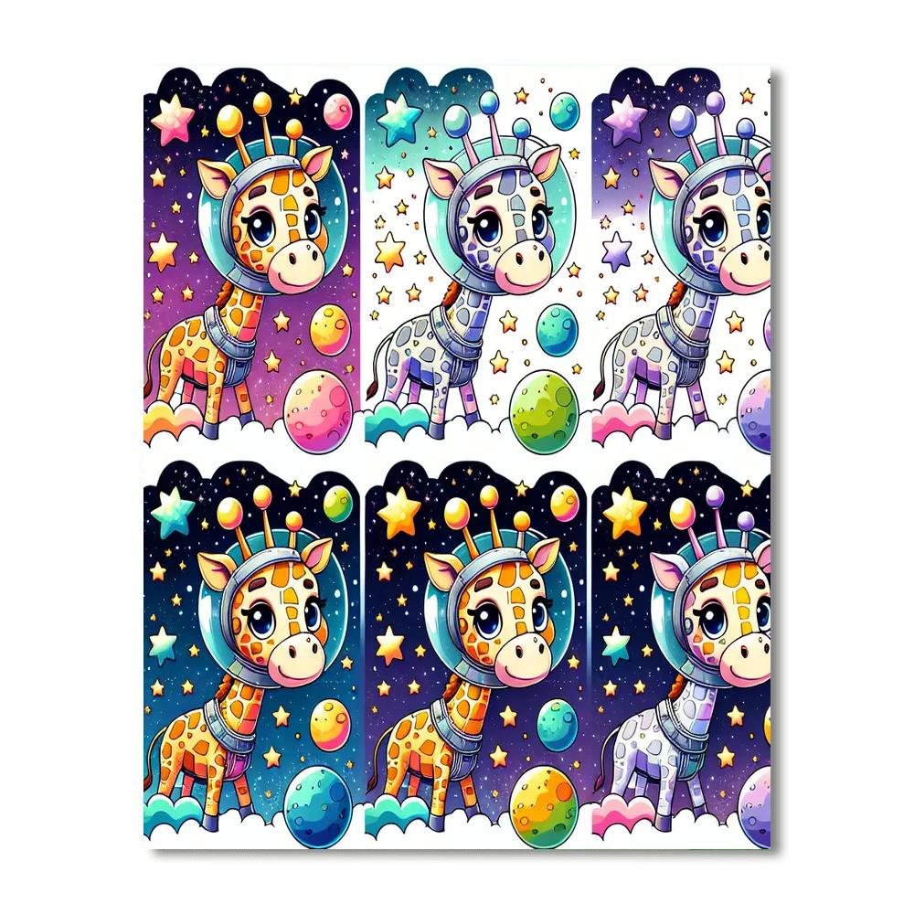 Giraffe Galaxy Exploration Paint By Numbers