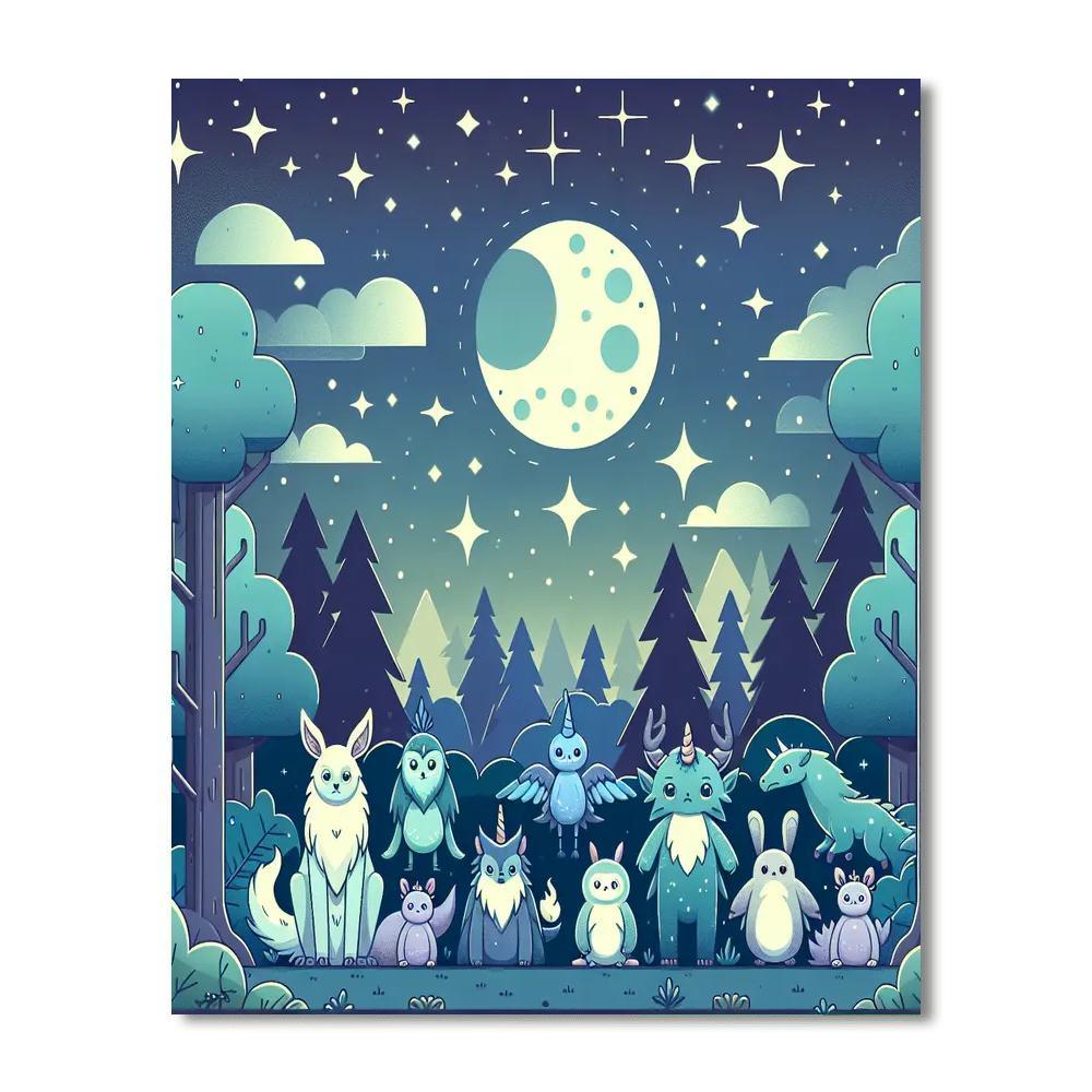 Moonlit Fantasy Paint By Numbers Art