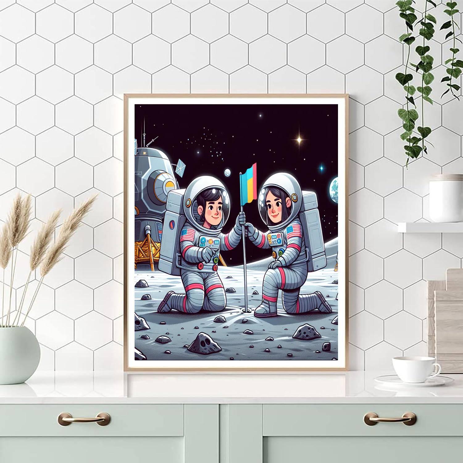 Lunar Landing Exploration Paint By Numbers Art