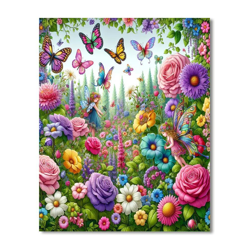 Enchanting Garden Dreams Painting Number Kit