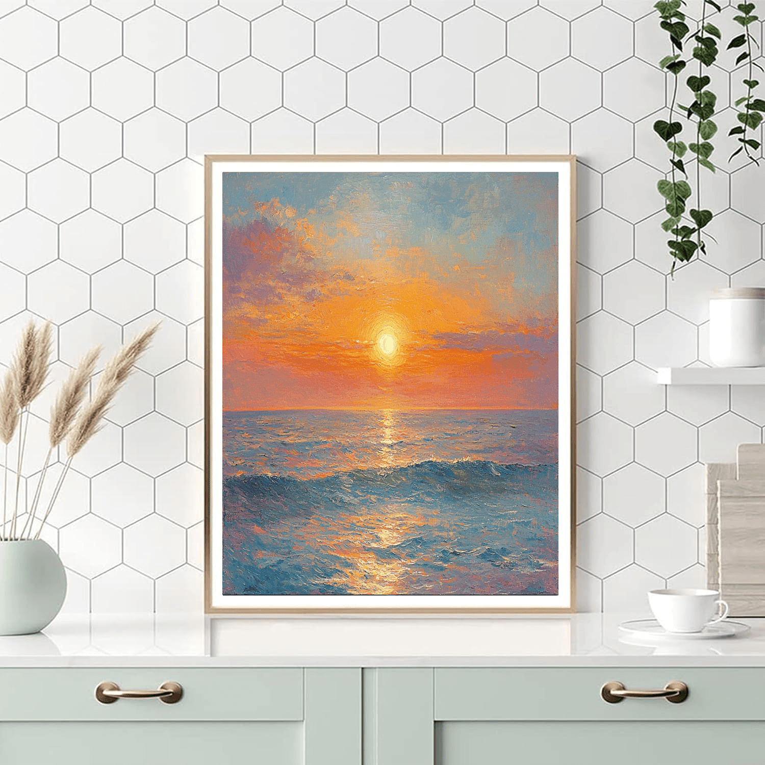 J.M.W. Turner Inspired Dreamy Ocean Horizon  Paint By Numbers Kits