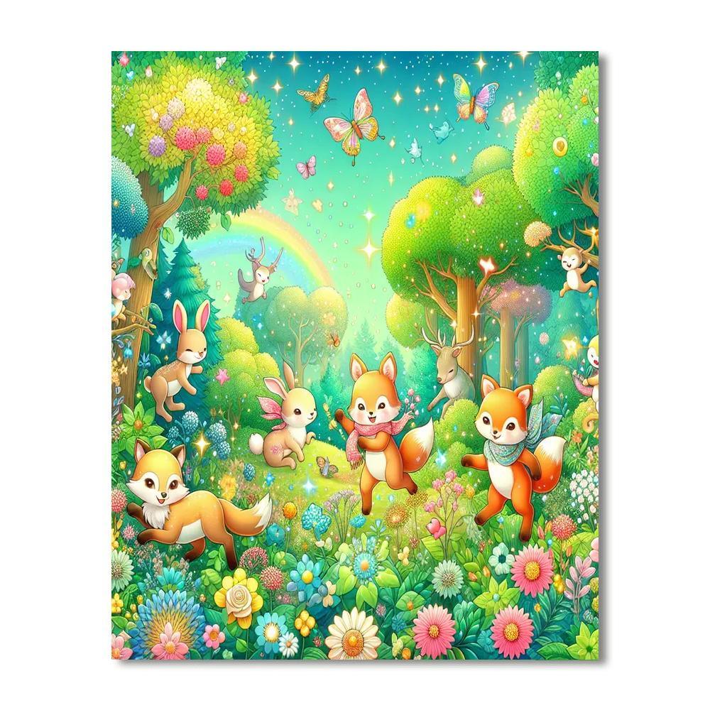 Colorful Woodland Adventure Paint By Color