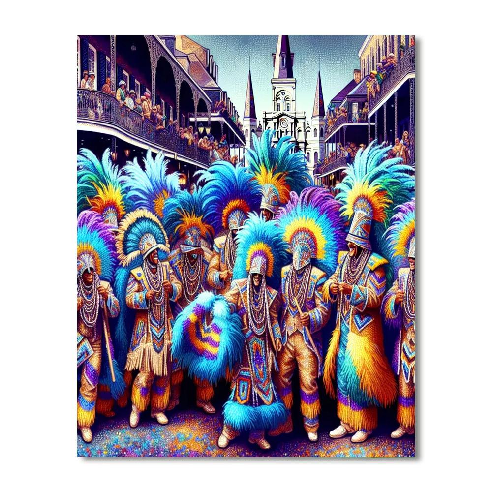 Mardi Gras Indians Super Sunday - Usa Paint By Numbers Kits