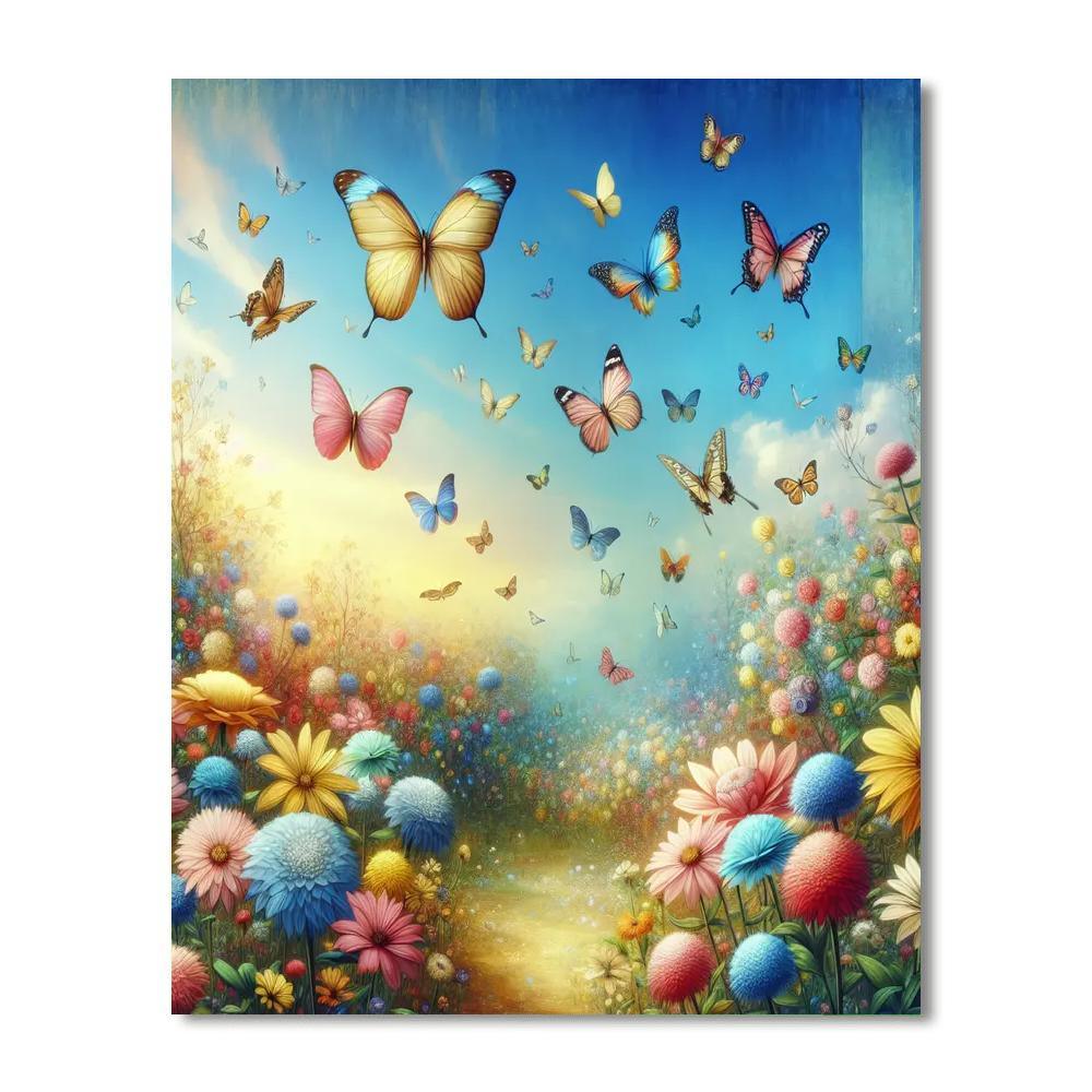 Colorful Butterfly Ballet Paint By Color