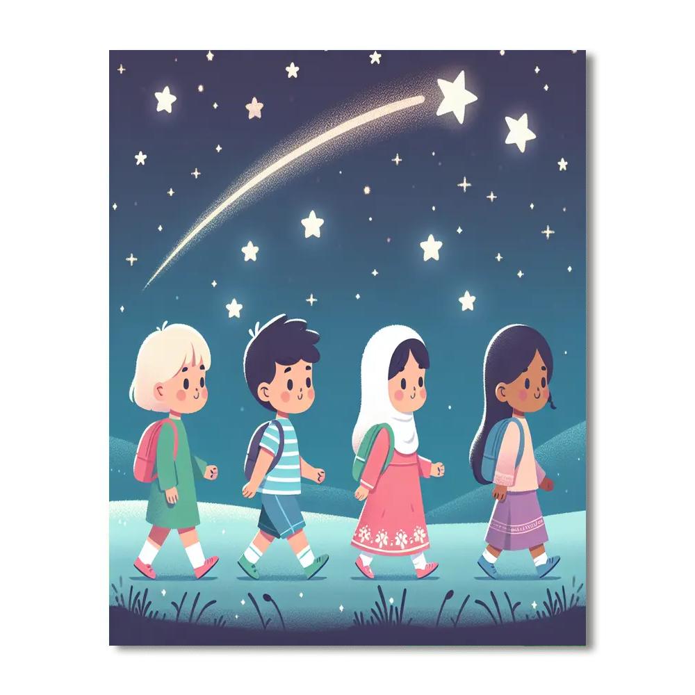 Starlit Sky Stroll Numbered Painting Kits