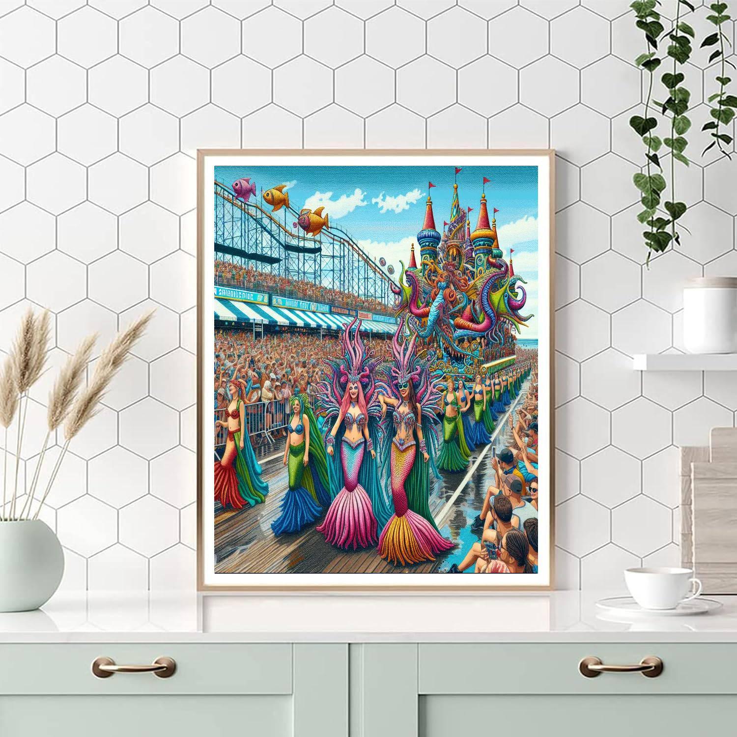Mermaid Parade - United States Paint By Numbers Art