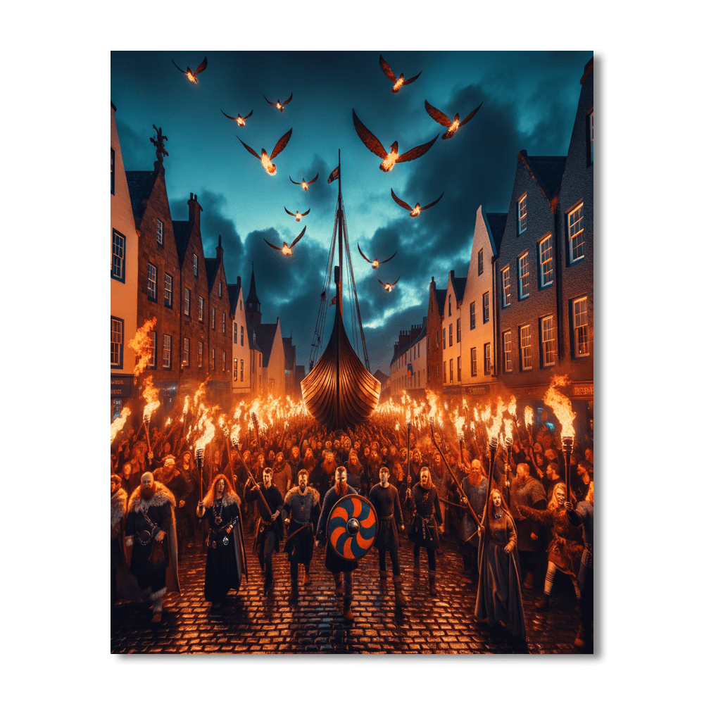 Up Helly Aa Fire Festival - Lerwick, Scotland DIY Paint By Numbers