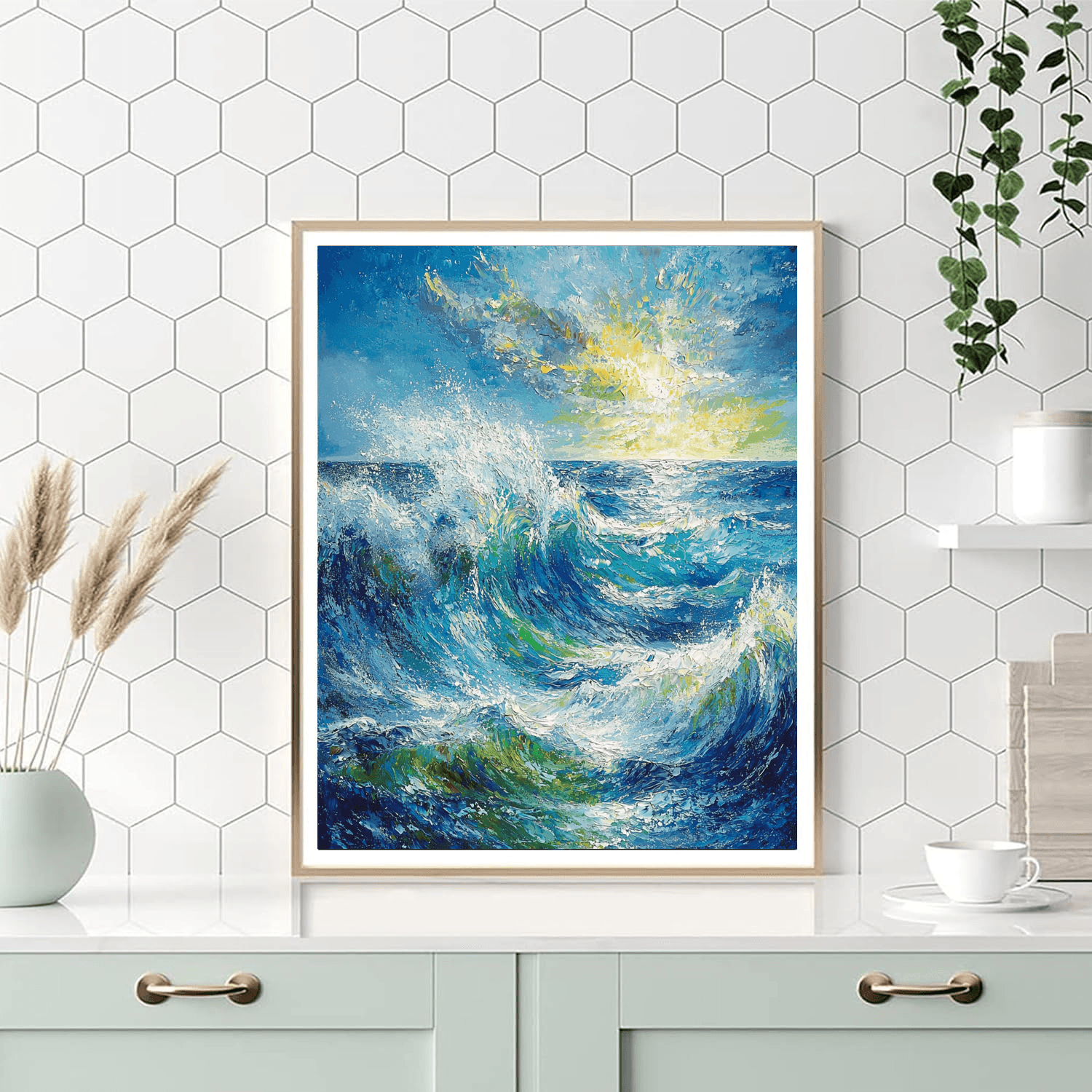 Turner Inspired Abstract Ocean  Numbered Painting Kits
