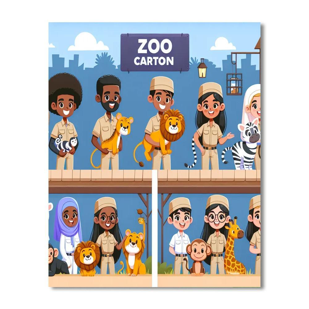 Zany Zookeepers Painting By Numbers Kit