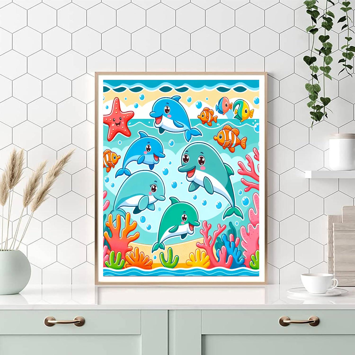 Underwater Playground Painting Number Kit