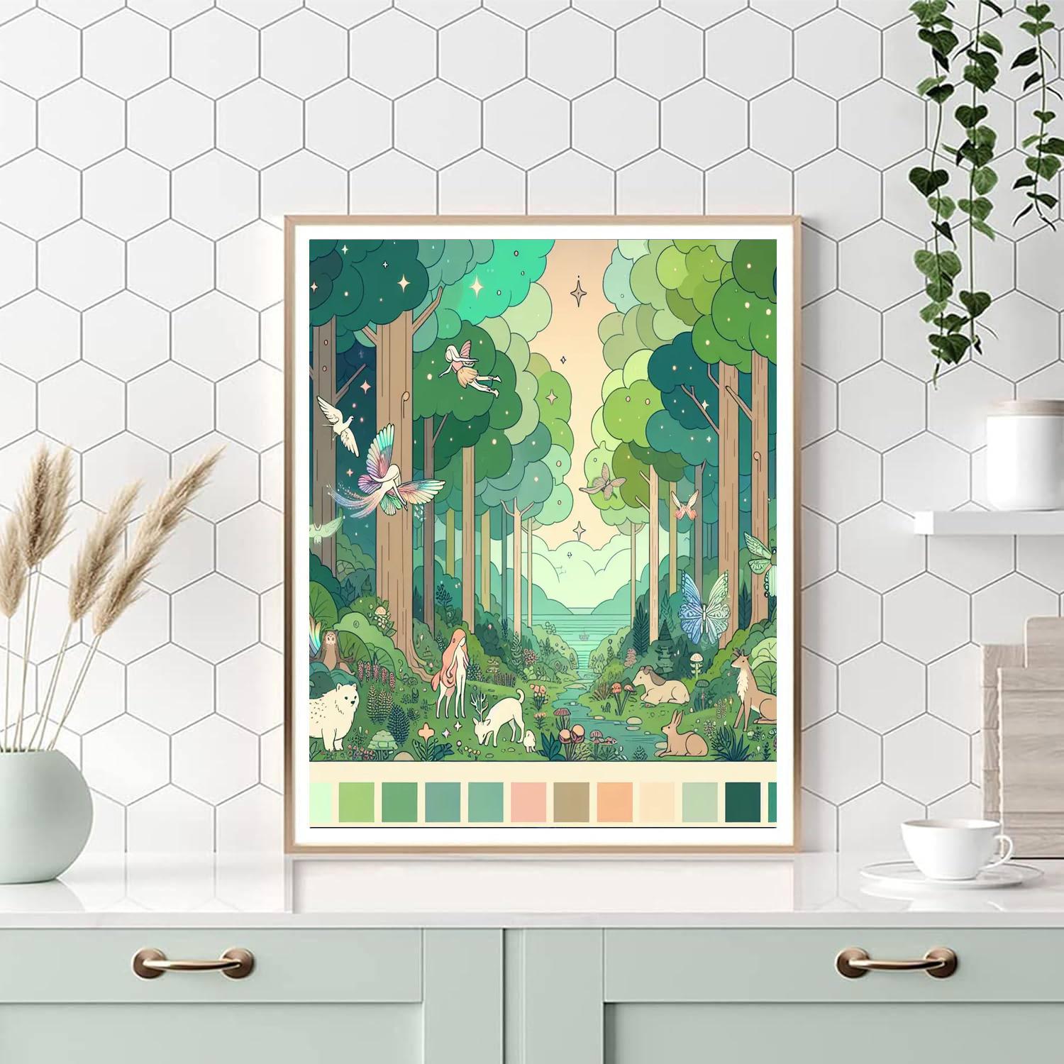 Forest Enchantment Retreat Painting Number Kit