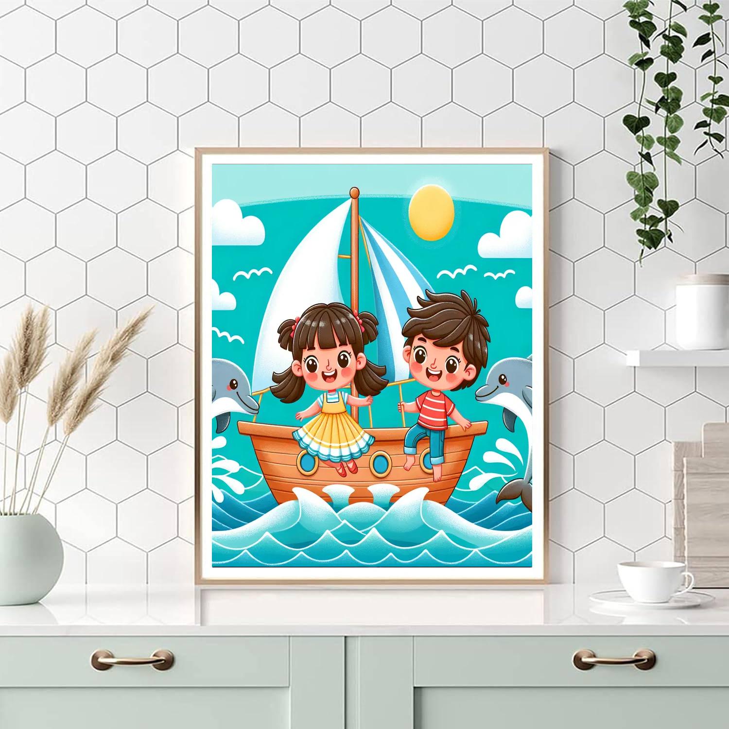 Seaside Adventure Awaits Number Painting