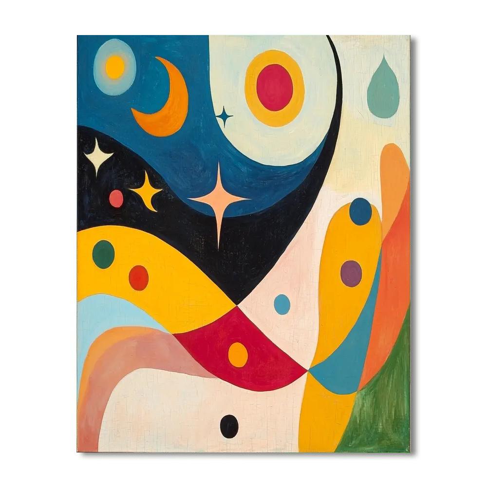 Joan Miró Inspired Imaginative Odyssey  Paint By Numbers Art