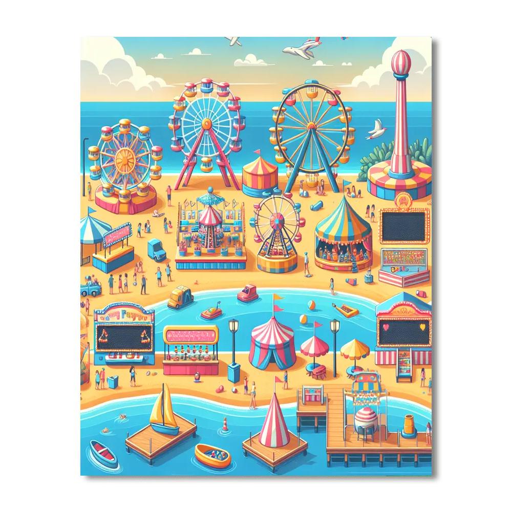Beachside Carnival Numbered Painting Kits