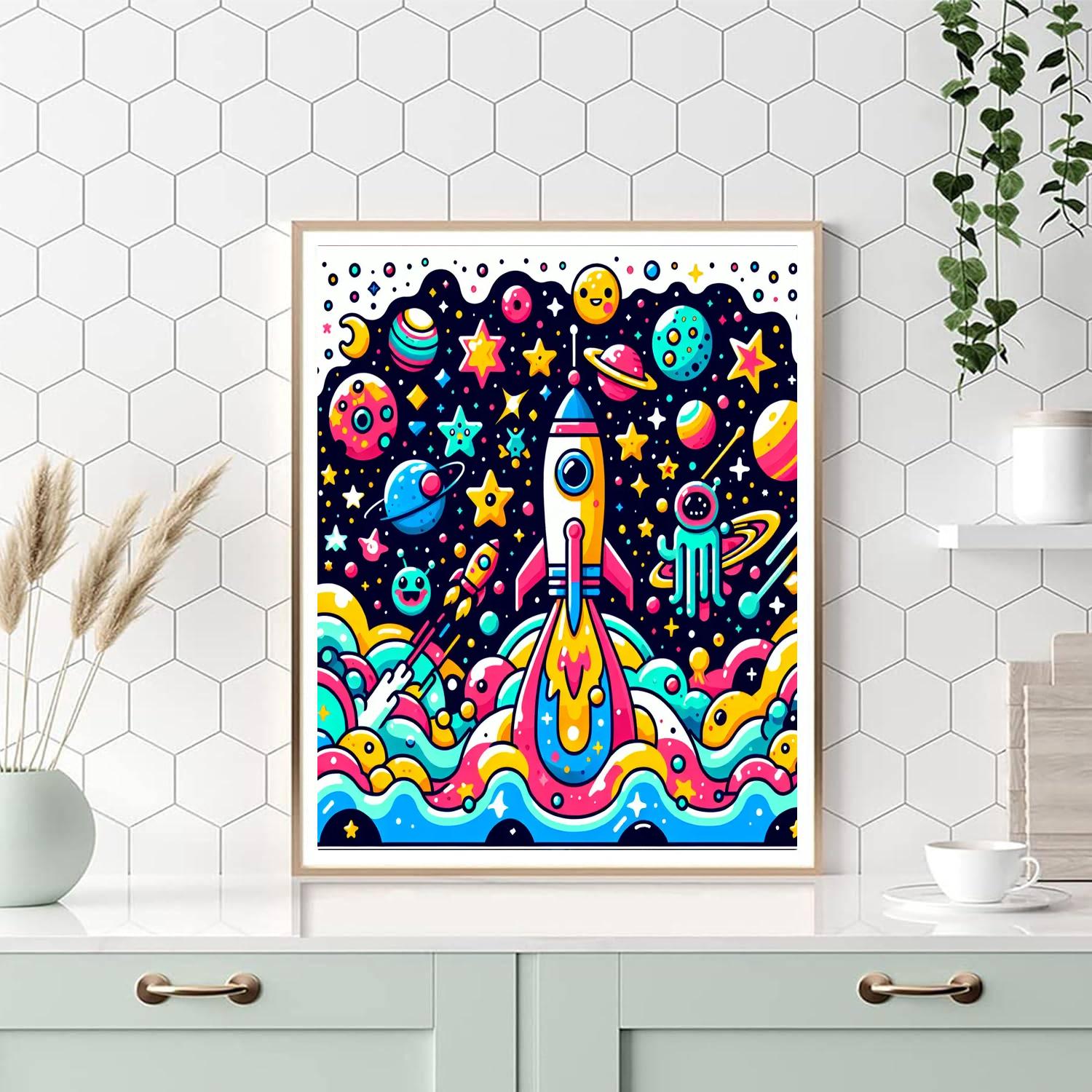 Journey To Space Numbered Painting Kits