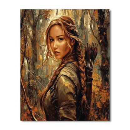 Jennifer Lawrence: Rising From The Ashes As Katniss Everdeen Paint By Numbers Kits