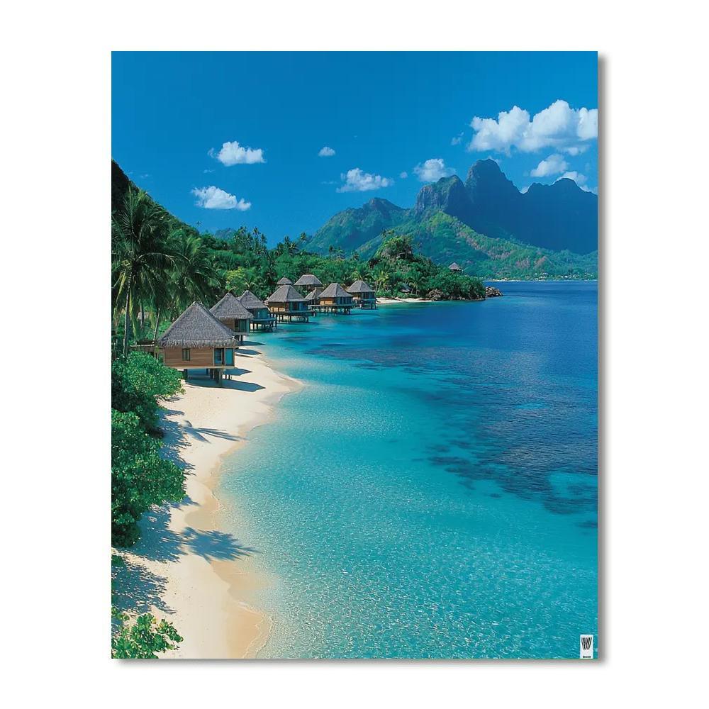 Lagoons Of Bora Bora - French Polynesia Numbered Painting Kits