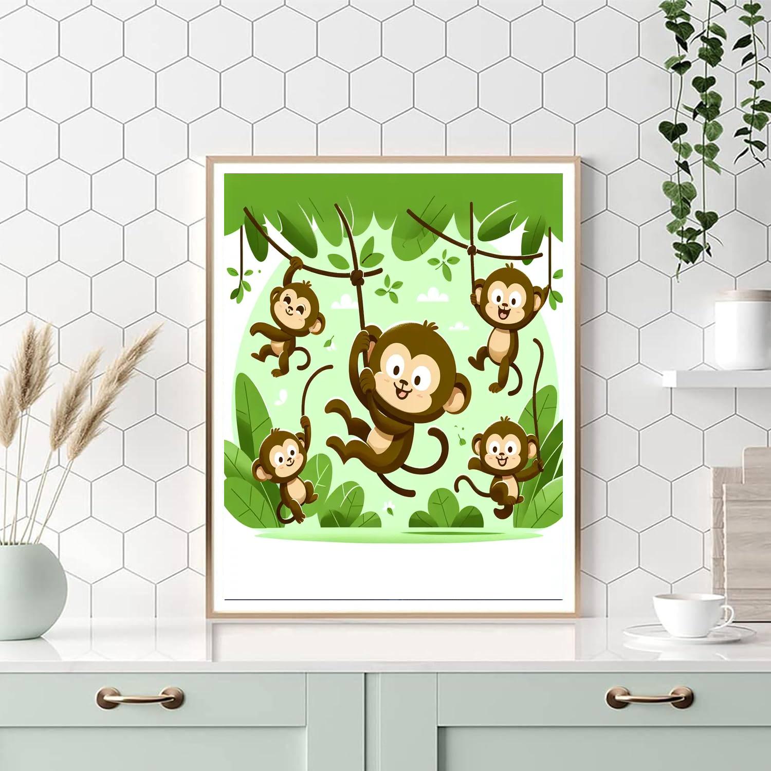 Mischievous Monkey Business Numbered Painting Kits
